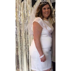 White bridal shower dress